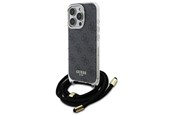 Mobil - Covers & Cases - GUESS Crossbody Cord 4G Print Case for iPhone 16 Pro Max - Black - 3666339345150