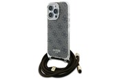 Mobil - Covers & Cases - GUESS Crossbody Cord 4G Print Case for iPhone 16 Pro Max - Brown - 3666339345198