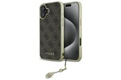 Mobil - Covers & Cases - GUESS 4G Charms Collection iPhone 16 Plus Case - Brown - 3666339345938