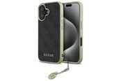 Mobil - Covers & Cases - GUESS 4G Charms Collection case for iPhone 16 - black - 3666339345969