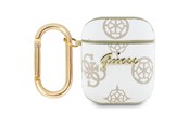 Mobil - Andet Tilbehør - GUESS GUA2PG4GPH AirPods 1/2 cover white/white 4G Hook - 3666339310622