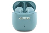 Hovedtelefoner/headset - GUESS Bluetooth headphones GUTWSJ14ESGQ TWS + docking station turquoise/turquoise Printed Classic Logo - 3666339345228