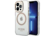 Mobil - Covers & Cases - GUESS Metal Outline Magsafe iPhone 15 Pro Max Case - Gold - 3666339196929