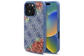 Mobil - Covers & Cases - GUESS 4G Flowers Print MagSafe case for iPhone 16 Pro Max - blue - 3666339350420