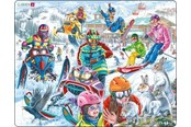 Puslespil - Larsen Puzzles Snowmobile and Snowboards Jigsaw Puzzle – 57 pieces Maxi (36.5 x 28.5 cm) 2D Puslespil - PG7