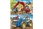 Puslespil - Larsen Puzzles Tractors and Excavators Puzzle – 15 pieces Midi (28.5 cm x 18.3 cm) 2 assorted designs 2D Puslespil - U19