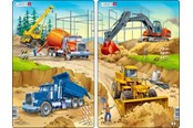 Puslespil - Larsen Puzzles Construction Jigsaw Puzzle (2 assorted designs) – 20 pieces Midi (28.5 cm x 18.3 cm) 2D Puslespil - U4