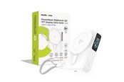 Powerbank - Mobile Origin PB19 Qi2 TFT Display Semi-solid Power Bank (w/ Built in USB-C cable) - White - 10000 mAh - MO-TDS-PB19-WHT