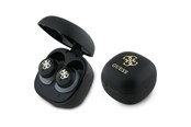 Hovedtelefoner/headset - GUESS Bluetooth headphones GUTWSJ144ESK TWS + docking station black/black Iridescent 4G Printed Logo - 3666339343248