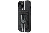 Mobil - Covers & Cases - GUESS 4G Stripes case with Magsafe wallet for iPhone 15 black - 3666339452308