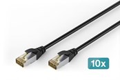 Netværkskabel - DIGITUS patch cable - 2 m - black - Sort - DK-1644-A-020-OD-10