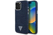 Mobil - Covers & Cases - GUESS Denim Triangle Logo MagSafe iPhone 16 Pro Case - Blue - 3666339428297