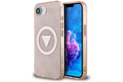 Mobil - Covers & Cases - GUESS IML Metal Glitter 4G Circle Triangle MagSafe case for iPhone 16e - pink - 3666339454128