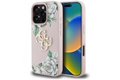 Mobil - Covers & Cases - GUESS Grained Roses Big 4G logo iPhone 16 Pro Max case - pink - 3666339427108