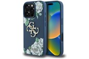 Mobil - Covers & Cases - GUESS Grained Roses Big 4G logo case for iPhone 16 Pro - blue - 3666339427399