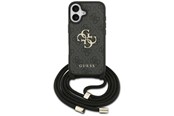 Mobil - Covers & Cases - GUESS 4G Big Logo Cord Stap Crossbody Case for iPhone 17 - Black - 3666339526733