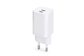 Mobil - Adaptere & Opladere - ESSENTIALS by UPSTRÖM 65W Dual Port USB-C GaN Charger | 2 Ports - White - GC651-E