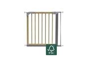 Baby Udstyr - BabyDan Designer Gate med 1 forlænger, nature/ silver - 501272