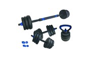 Sport & Fitness - ASG Vægtsæt 30 kg. Sort/Blå - ASG4520BLACKONE SIZE