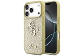 Mobil - Covers & Cases - GUESS Fixed Glitter Big 4G case for iPhone 17 Pro - gold - 3666339492199
