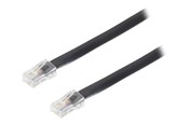 Netværkskabel - SCONN S-Impuls phone cable - 10 m - black - Sort - 10m - 70090-8/8
