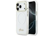 Mobil - Covers & Cases - GUESS IML Gradient Script Metal MagSafe Case for iPhone 17 Pro Max - White - 3666339588632