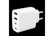 Mobil - Adaptere & Opladere - SiGN GaN 40W Fast Charger 2x USB-C/2x USB-A - White - SN-A40Q