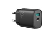 Mobil - Adaptere & Opladere - SiGN Fast Charger USB & USB-C - PD & Q.C3.0 - 3.5A - 20W - Black - SN-QP205