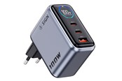 Mobil - Adaptere & Opladere - SiGN 100W Fast Charger with Display - 2x USB-C / 1x USB-A - Gray - SN-UG100W