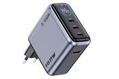 Mobil - Adaptere & Opladere - SiGN 140W Fast Charger with Smart Display - 3x USB-C / 1x USB-A - Gray - SN-UG140W