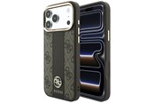 Mobil - Covers & Cases - GUESS 4G with Stripe Round and Classic Logos MagSafe Case for iPhone 17 Pro Max / 18 Pro Max - Brown - 3666339652555