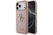 Mobil - Covers & Cases - GUESS Fixed Glitter Big 4G Case for iPhone 18 Pro Max / 17 Pro Max - Pink - 3666339673567