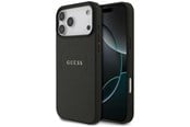 Mobil - Covers & Cases - GUESS Grained Gold Ring MagSafe Case for iPhone 18 Pro Max / 17 Pro Max - Black - 3666339673543