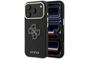 Mobil - Covers & Cases - GUESS Grained & Big Resin Logo Case for iPhone 18 Pro / 17 Pro - Black - 3666339654900