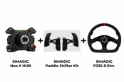 Spil tilbehør - Simagic Neo X Hub + Paddle Shifter + P-325-D Suede - Simracing Bundles - 8501100