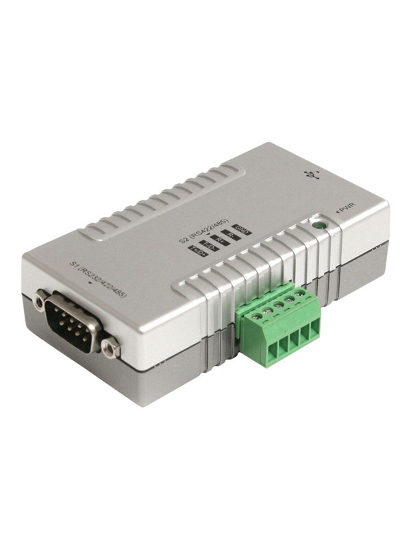 2 Port USB to RS232 RS422 RS485 Serial Adapter with COM Retention - serial adapter - 2 ports