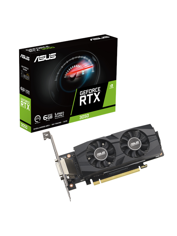 GeForce RTX 3050 Low Profile - 6GB GDDR6 RAM - Grafikkort