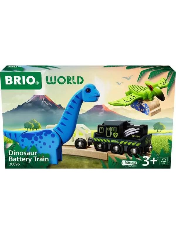 Batteridrevet tog med dinosaur