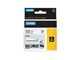 Papir, Fotopapir og Etiketter - DYMO Rhino industri vinyl tape |12 mm x 5.5 m rulle | sort på hvid - 18444
