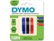 Papir, Fotopapir og Etiketter - DYMO prægetape selvklæbende | 9mm x 3m | Sort, blå og rød | 3 Stk - S0847750
