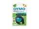 Papir, Fotopapir og Etiketter - DYMO Letratag plastiktape | sort på grøn | 12mm x 4m rulle - S0721640