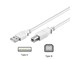 USB kabel - Pro USB-A <-> USB-B 2.0 - 1m - Hvid - 4040849961861