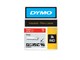 Papir, Fotopapir og Etiketter - DYMO Rhino industri vinyl tape | 12 mm x 5.5 m rulle | hvid på rød - 1805416