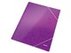 Mapper og Clipboards - Leitz 3-klap elastikmappe  WOW A4 Lilla - 39820062