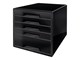 Skrivebordstilbehør - Leitz Skuffekabinet Desk Cube 5-skuffer Sort - 52531095