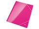 Mapper og Clipboards - Leitz 3-klap elastikmappe WOW A4 Pink - 3982-00-23