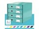 Arkivering & Opbevaring - Leitz Skuffekabinet Click & Store WOW 4 skuffer Isblå - 60490051