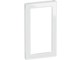 Lauritz Knudsen - LK FUGA Pure 66 Design ramme 2 modul, hvid glas - 560D1120