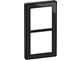 Lauritz Knudsen - LK FUGA Pure 66 Design ramme 2x1 modul, sort glas - 560D2020
