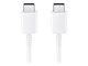 USB kabel - Samsung USB cable USB-C (M) to USB-C (M) USB 2.0 (Max 3A/25W) 1 m white - EP-DA705BWEGWW